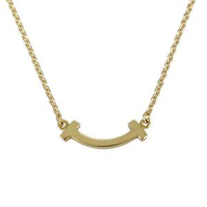 TIFFANY&Co. T Smile mini Yellow gold Necklace